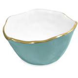 Encanto Osaka Small Bowl - Turquoise and White - Beatriz Ball - Gaines Jewelers