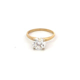 Engagement ring with round lab diamond=2.08ct 14kt yellow gold - Gaines Jewelers