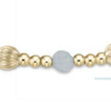 Extends Dignity Sincerity Pattern 4mm Bead Bracelet - Aquamarine - Gaines Jewelers