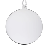 Extra Large Round Disc Charm - Sterling Silver - Rembrandt Charms - Gaines Jewelers