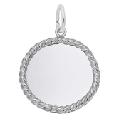 Extra Small Blank Rope Charm - Sterling Silver - Rembrandt Charms - Gaines Jewelers