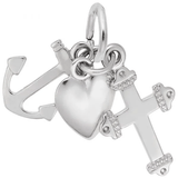 Faith, Hope, Charity Charm - Sterling Silver - Rembrandt Charms - Gaines Jewelers