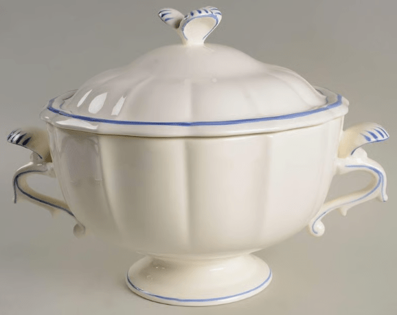 * Filet Bleu Soup Tureen - Gien - Gaines Jewelers
