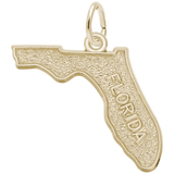 Florida Map Charm - Gold Plated - Rembrandt Charms - Gaines Jewelers