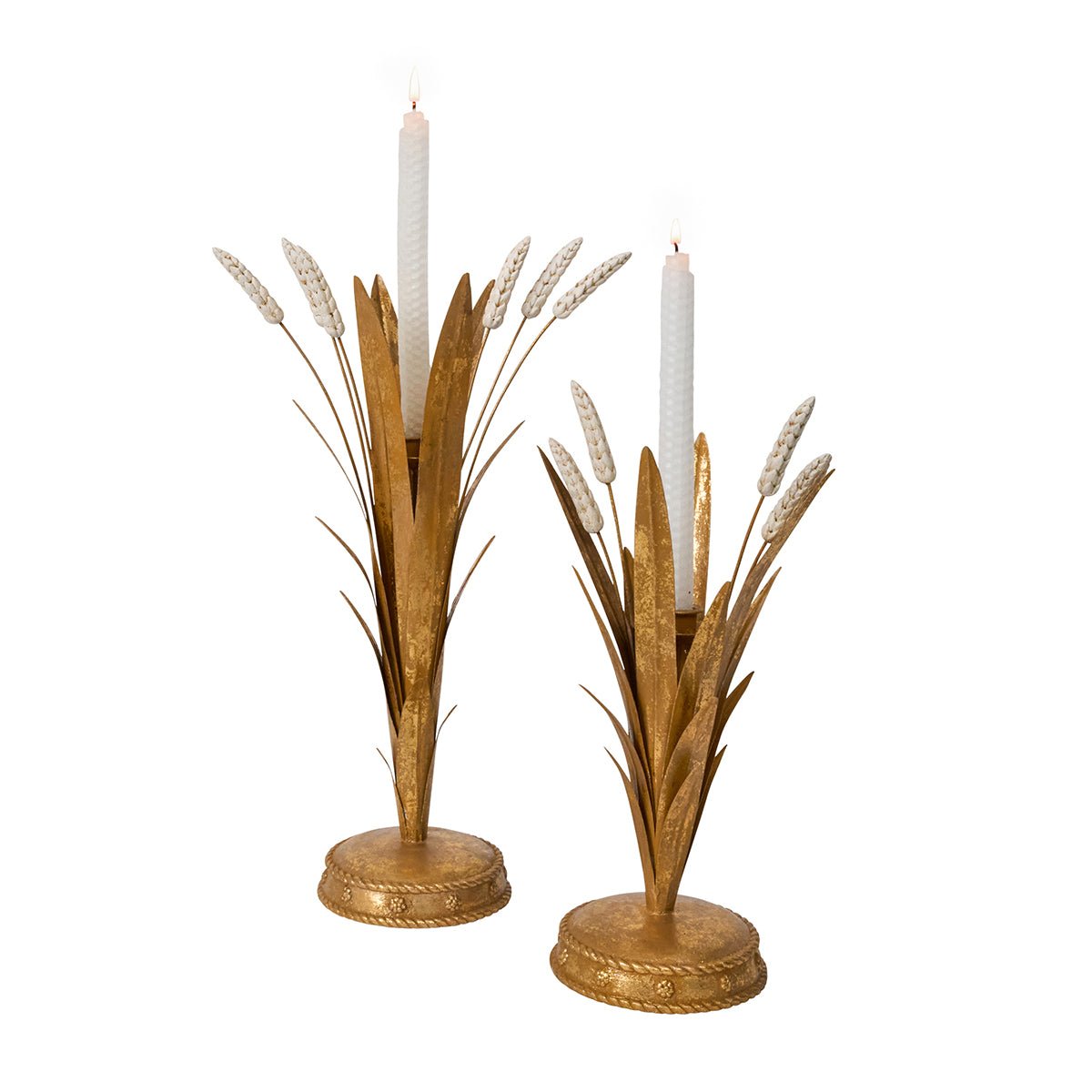 Forest Walk Wheat 13" Candlestick - Gold - Juliska - Gaines Jewelers