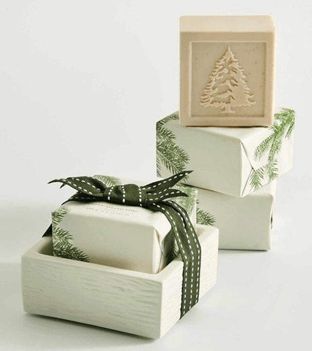 Frasier Fir Bar Soap & Dish Set - Thymes - Gaines Jewelers