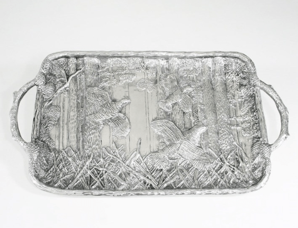 Garden Quail Tray with Twig Handles - Beatriz Ball - Gaines Jewelers