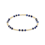 Gemstone Gold Joy Pattern 3mm Bead Bracelet - Lapis - Enewton - Gaines Jewelers