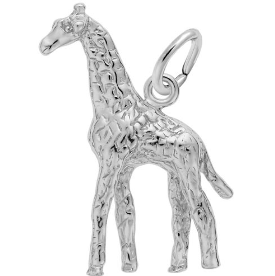 Giraffe Charm Sterling Sliver - Rembrandt Charms - Gaines Jewelers