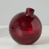 Glass Sphere Bud Vase, Merlot Red - Etu Home - Gaines Jewelers