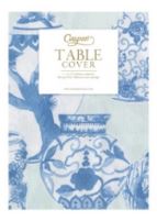 Glazed Porcelain Celadon - Ppr Linen Print Airlaid Tablecover 5.2'X8.2' - Caspari - Gaines Jewelers