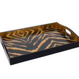Go Wild Lacquer Large Rectangle Tray - 21X15 - Caspari - Gaines Jewelers