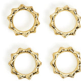 Golden Bamboo Napkin Rings S/4 - Gaines Jewelers
