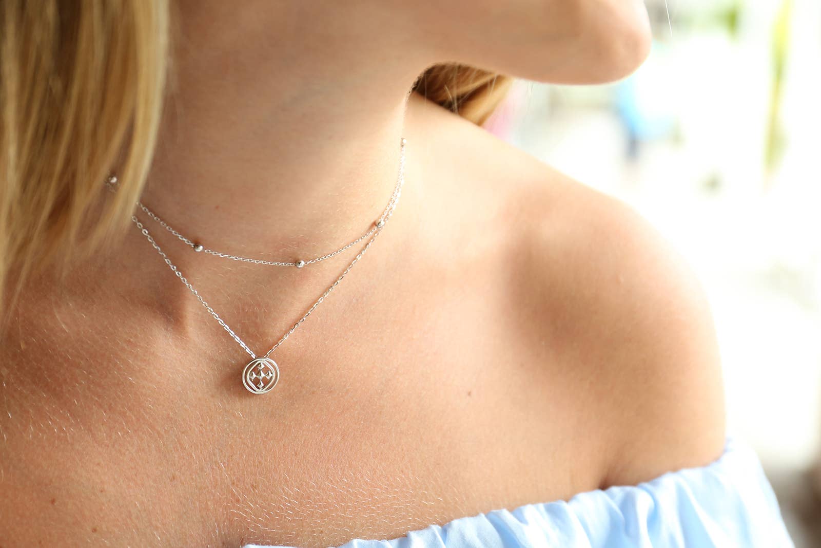 Gracewear Collection - Medallion pendant necklace: Gold - Gaines Jewelers