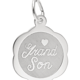Grandson Scalloped Charm - Sterling Silver - Rembrandt Charms - Gaines Jewelers