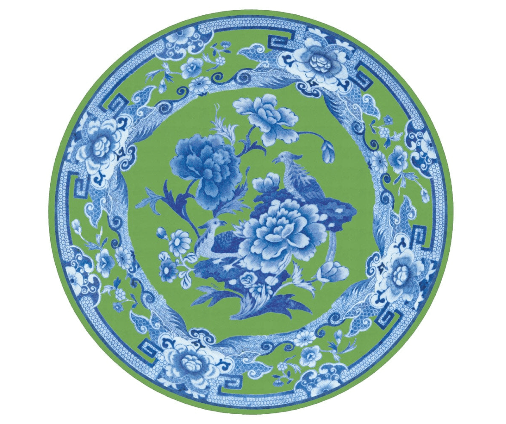 Green And Blue Plate Die - Cut Placemat - Caspari - Gaines Jewelers