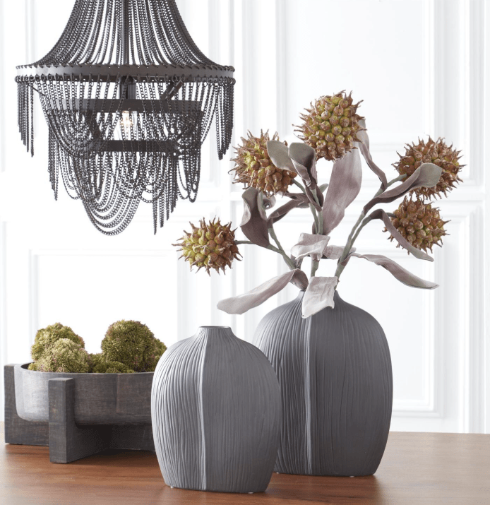 Green & Burgundy Eva Double Spike Pod Stem 38 Inch - K&K Interiors - Gaines Jewelers