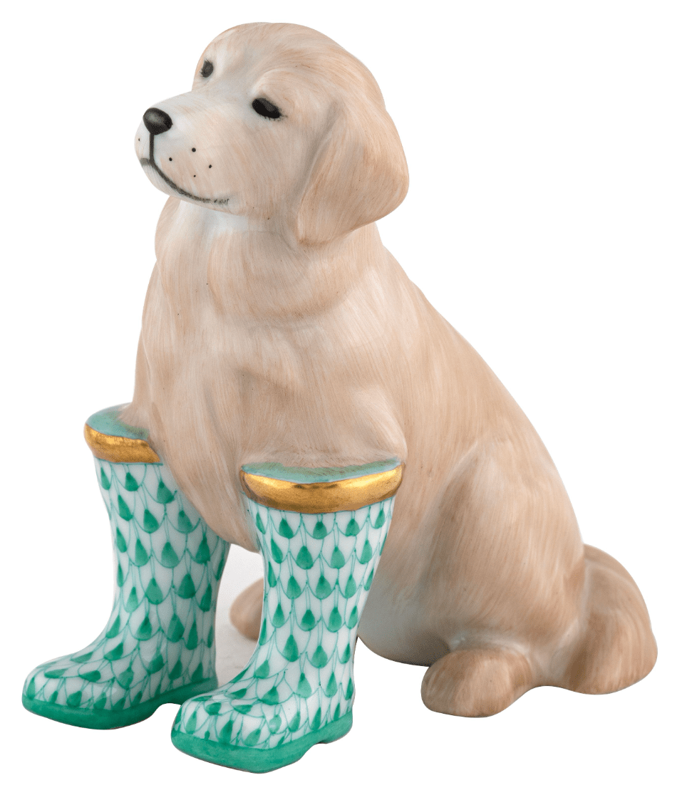 Green Rainy Day Retriever - Herend - Gaines Jewelers