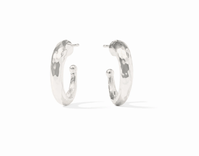 Hammered Hoop - Silver - M - Julie Vos - Gaines Jewelers