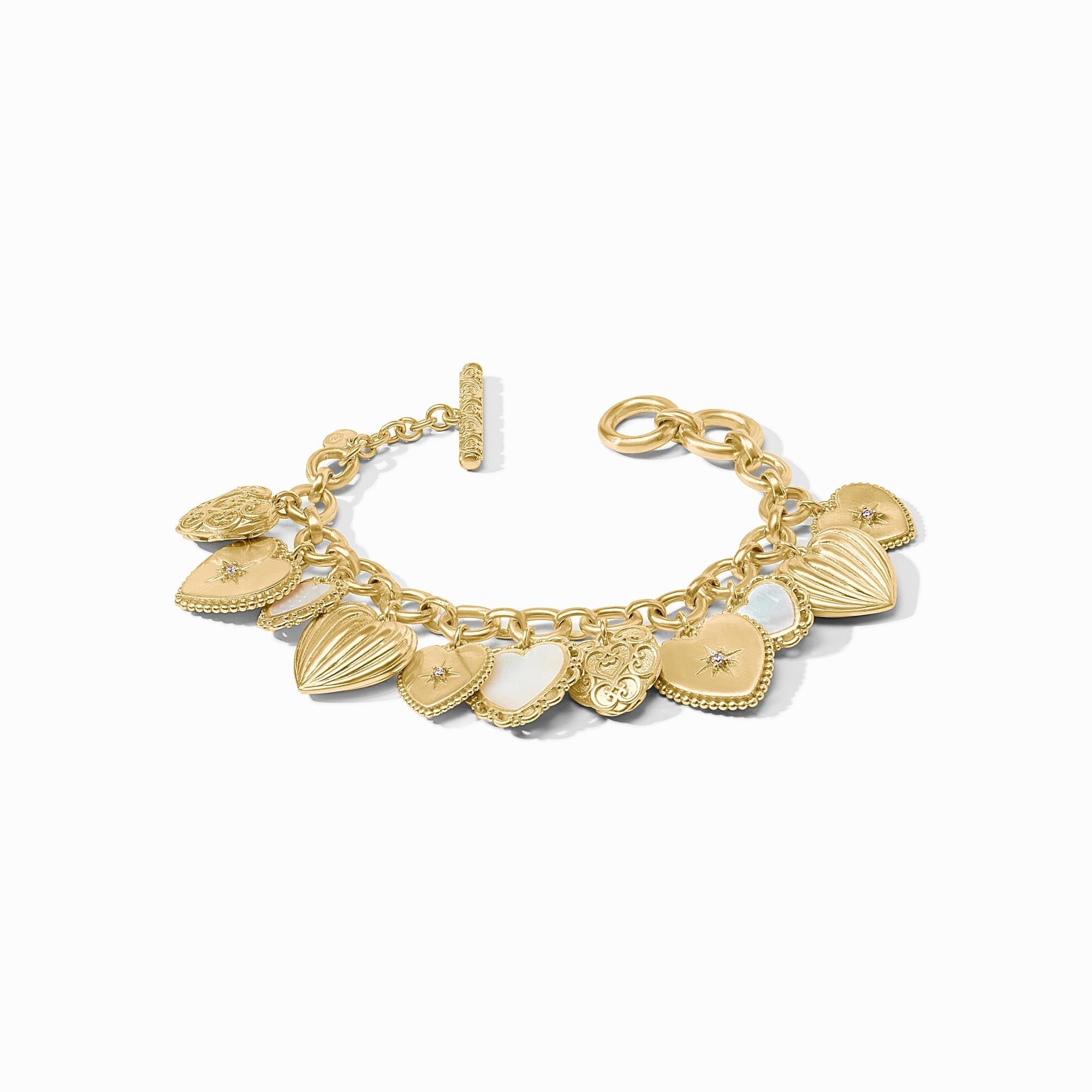 Heart Charm Bracelet - Mother of Pearl - Julie Vos - Gaines Jewelers