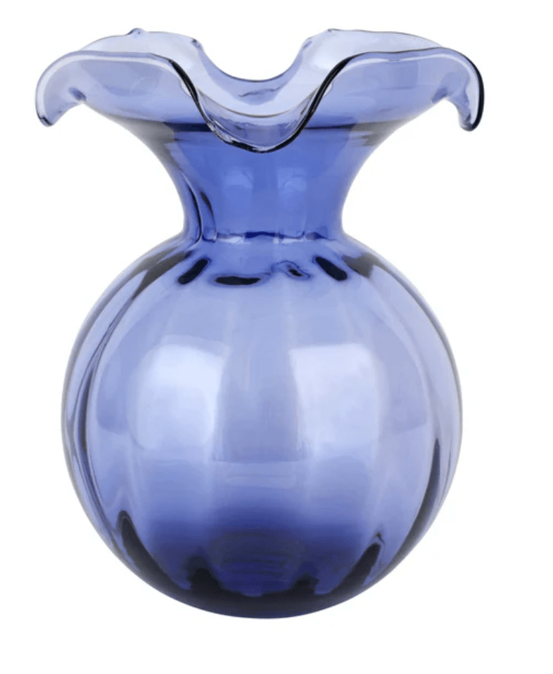 Hibiscus Glass Vase - Medium - Indigo - Vietri - Gaines Jewelers