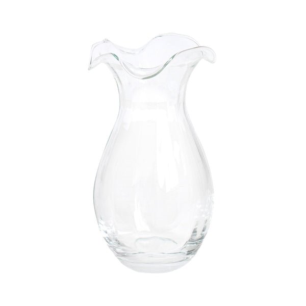 Hibiscus Glass Vertical Fluted Small Vase - Clear - Vietri - Gaines Jewelers