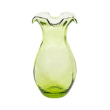 Hibiscus Glass Vertical Fluted Small Vase - Green - Vietri - Gaines Jewelers