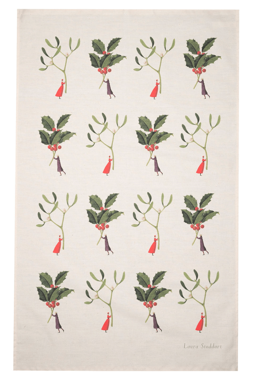 Holly & Mistletoe Multi Tea Towel - Hester & Cook - Gaines Jewelers
