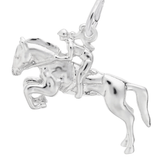 Horse and Rider Charm Sterling Silver - Rembrandt Charms - Gaines Jewelers