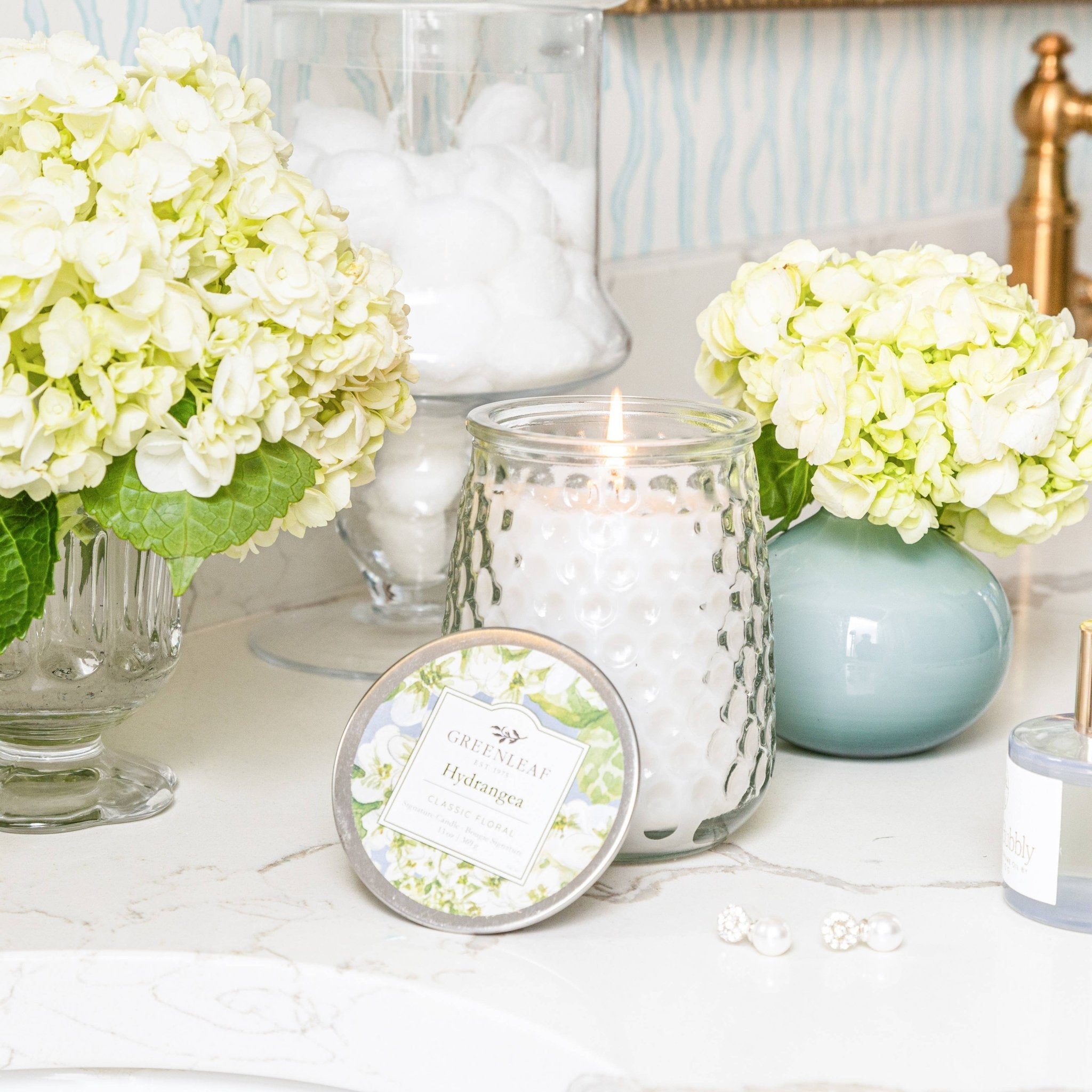 Hydrangea Signature Candle - Greenleaf Gifts - Gaines Jewelers