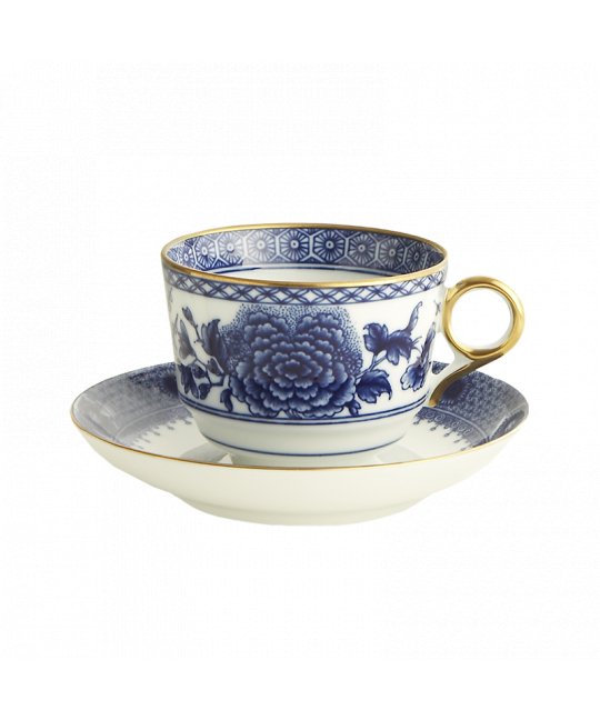 Imperial Blue Tea Cup & Saucer Set - Mottahedeh - Gaines Jewelers