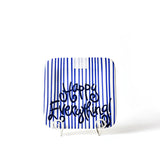 Indigo Skinny Stripe Mini Platter - Happy Everything - Gaines Jewelers
