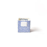Indigo Small Dot Small Mini Nesting Cube - Happy Everything - Gaines Jewelers