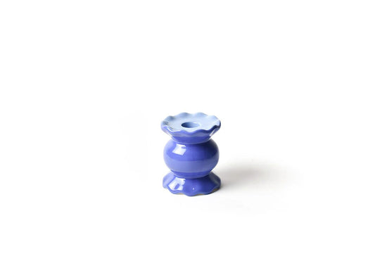 Iris Blue Small Ruffle Knob Candle Holder - Gaines Jewelers