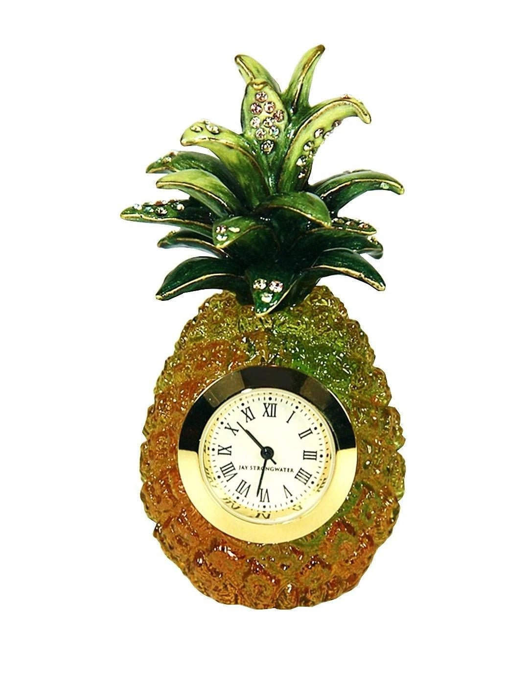 Jay Strongwater Pineapple Clock - Gaines Jewelers