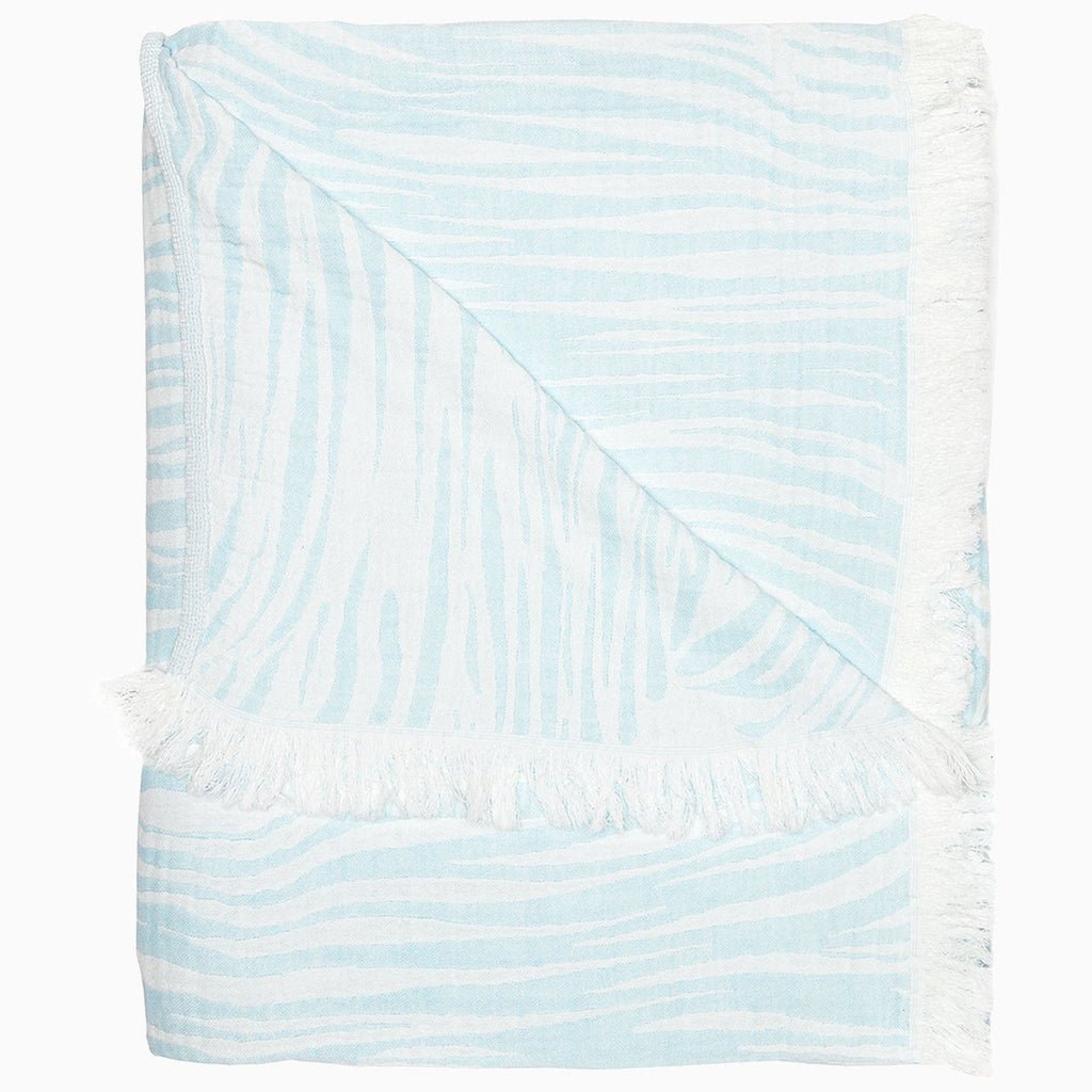 John Robshaw - Dassu Light Indigo Woven Throw 50x70 - Gaines Jewelers