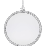 Large Blank Rope Charm - Sterling Silver - Rembrandt Charms - Gaines Jewelers