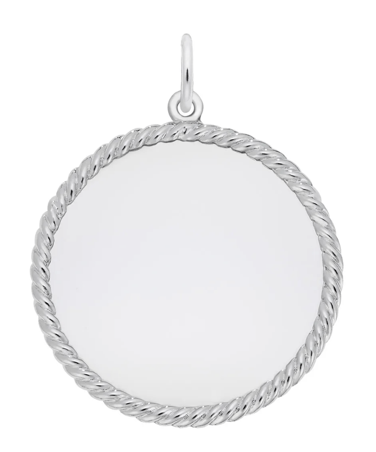 Large Blank Rope Charm - Sterling Silver - Rembrandt Charms - Gaines Jewelers