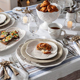 Le Panier Mystic Knot Footed Bowl - Whitewash - Juliska - Gaines Jewelers