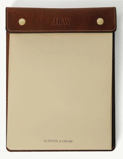 Leather Notepad - Natural - Clayton & Crume - Gaines Jewelers
