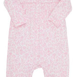 Leigh Ann Angel Sleeve Romper Greenville Garden with Palm Beach Pink - The Beaufort Bonnet Company - Gaines Jewelers