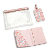 Luxe Saffiano 3 Piece Travel Set - Marseille with Pink Pinstripe - Trvl Design - Gaines Jewelers