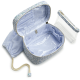 Luxe Train 2 - Cosmetic Case Hamptons Floral with Chambray Pinstripe Liner - TRVL Design - Gaines Jewelers