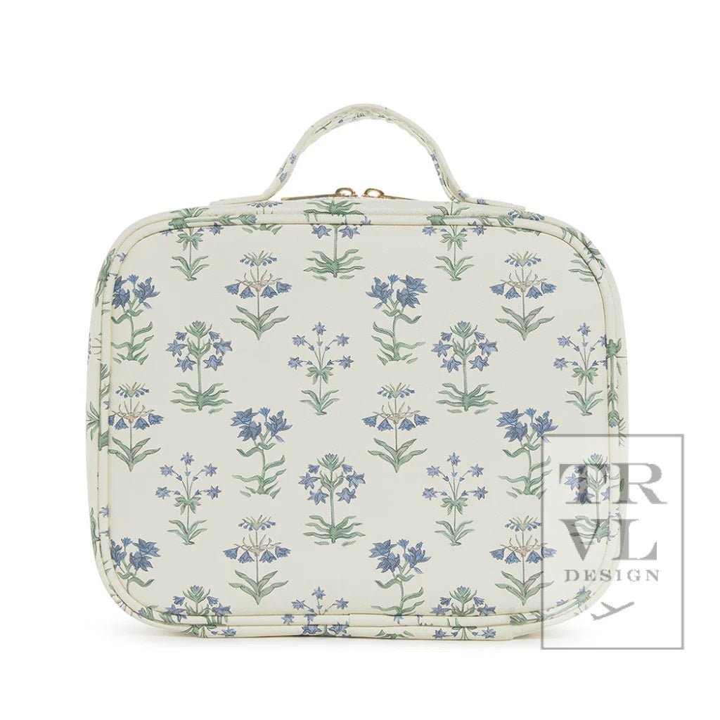 Luxe Travel 2 Cosmetic Case - Provence with Green Pinstripe Liner - Trvl Deisgn - Gaines Jewelers