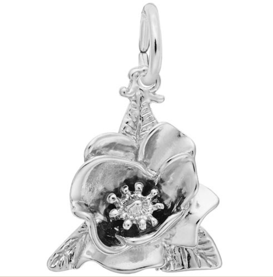 Magnolia Flower Charm Sterling Sliver - Rembrandt Charms - Gaines Jewelers