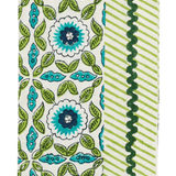 Majorelle Napkin in White, Blue & Green, Set of 4 - Kim Seybert - Gaines Jewelers