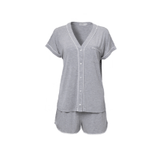 MC Soft Jersey Piped PJ Set - Moonbeam White - Barefoot Dreams - Gaines Jewelers