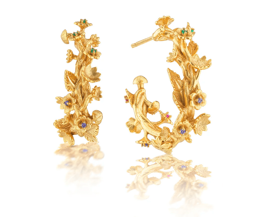 Meadow Small Hoop Earrings - Gold - Capucine De Wulf - Gaines Jewelers