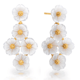 Mermaid Garden Floral Petite Post Drop Earrings - MOP/Gold - Capucine De Wulf - Gaines Jewelers