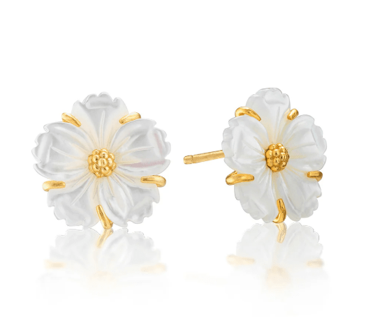 Mermaid Garden Petite Stud Earrings - MOP - Capucine De Wulf - Gaines Jewelers